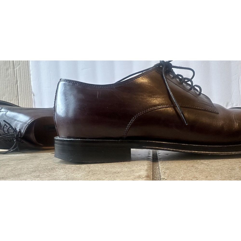 JOHNSTON & MURPHY MENS BROWN ALL LEATHER CAP TOE DRESS SHOE, SIZE‎ 10.5M - Picture 12 of 12